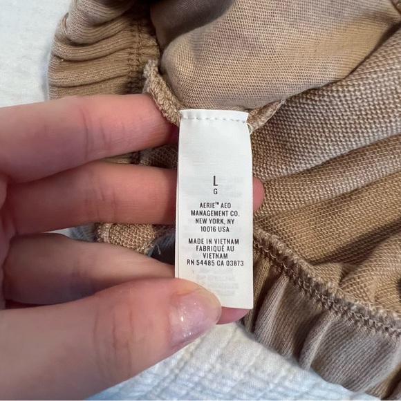 Aerie Sunset Terry Fleece Long Sleeve Sweatshirt and Shorts - Picture 14 of 15